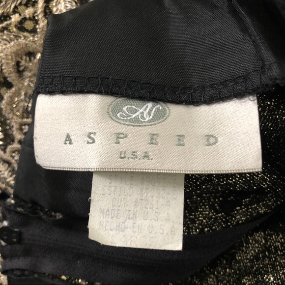 Gold vintage sequin evening gown - Picture 6 of 7